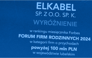 WYRÓŻNIENIE MIESIĘCZNIKA FORBES 2024